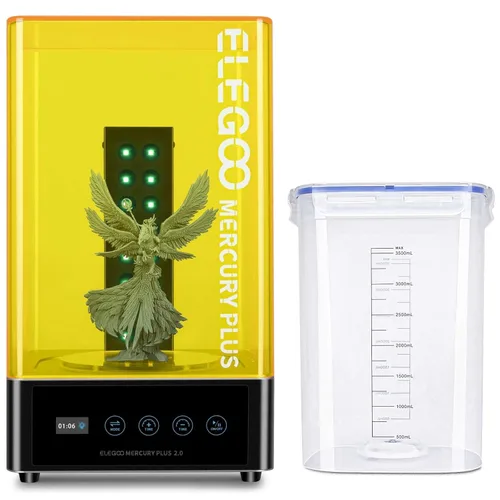 Miniatura 10 de ELEGOO Mercury X Bundle, máquina de lavado y curado para modelos grandes impresos en 3D con resina, compatible con impresoras Saturn, Mars MSLA