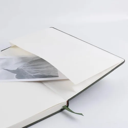 Miniatura 5 de Cuaderno de diario (A5, verde oscuro), 192 páginas, tamaño mediano de 5.7 x 8.3 pulgadas, papel grueso de 2.82 oz/m², tapa dura