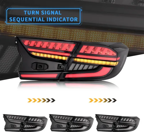 Miniatura 4 de VLAND Luces traseras LED compatibles con Honda Accord de 10ª generación 2018-2023 Lámparas traseras con animación dinámica luz de respiración