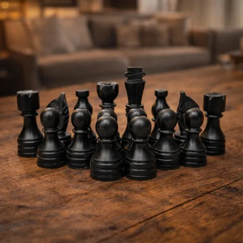 Miniatura 6 de Juego de Piezas de Ajedrez de Mármol Premium Hechas a Mano – Elegante Reemplazo de 32 Piezas para Tableros de Ajedrez de 12-15 Pulgadas con Caja