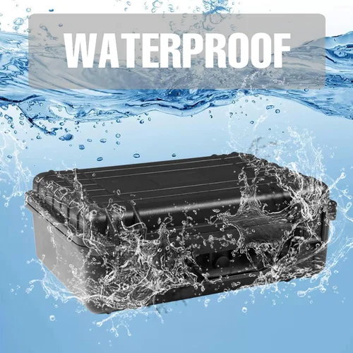 Miniatura 3 de Jack Boss Funda rígida de 18 x 13.8 x 8 pulgadas, funda protectora portátil impermeable para cámara con espuma personalizable, compatible con Negro
