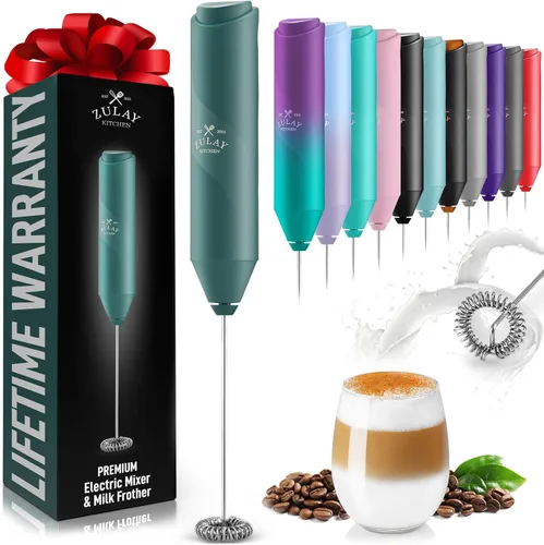 Miniatura 59 de Zulay Kitchen - Batidor eléctrico de mano para café, lattes, capuchinos, matcha y chocolate caliente, mezclador portátil para bebidas, accesorio