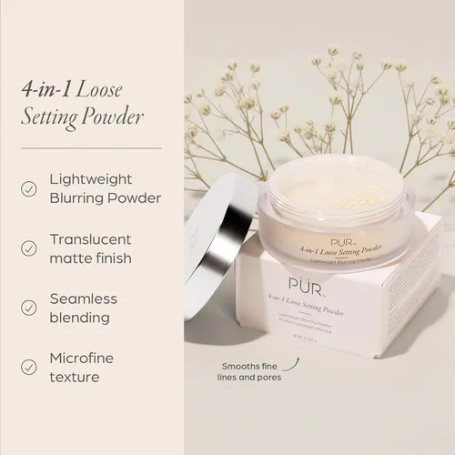Miniatura 2 de Pur Cosmetics - Polvo de ajuste suelto 4 en 1, translúcido por Pur Cosmetics para mujeres, polvo de 0.3 onzas