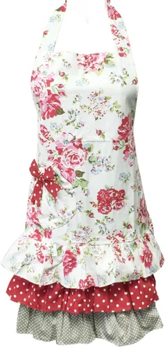 Miniatura 4 de Wrapables Delantal con volantes y rosas para madre e hija para hornear, cocinar y hacer manualidades, adulto