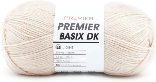 Miniatura 9 de Premier Yarns Basix Hilo DK, hecho de acrílico, hilo ideal para ganchillo y tejido, lavable a máquina, rosa camafeo, 3.5 onzas, 306 yardas Rosa Cameo