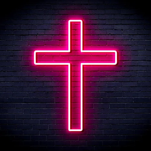 Miniatura 16 de ADVPRO Cruz Jesús Decoración Para El Hogar Flex Silicona LED Neon Sign - Azul - st16s33-fnu0059-b