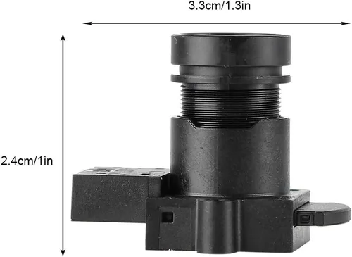 Miniatura 7 de Sonew Lente de cámara 1080P 0.236 in F1.5 Lente de enfoque fijo focal fija de plástico negro con filtro de corte IR para cámara de seguridad CCTV