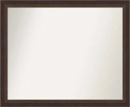 Miniatura 92 de Amanti Art Espejo de baño de bronce para sobre el fregadero, 24 x 24 pulgadas, espejo cuadrado de bronce Lara para tocador, marco de madera