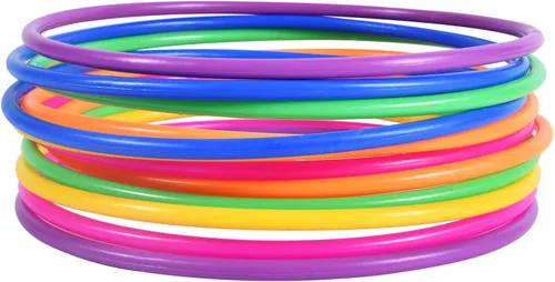 Miniatura 10 de OBTANIM Juego de lanzamiento de anillos de plástico de 12 piezas para niños y anillos de lanzamiento al aire libre para juego de práctica