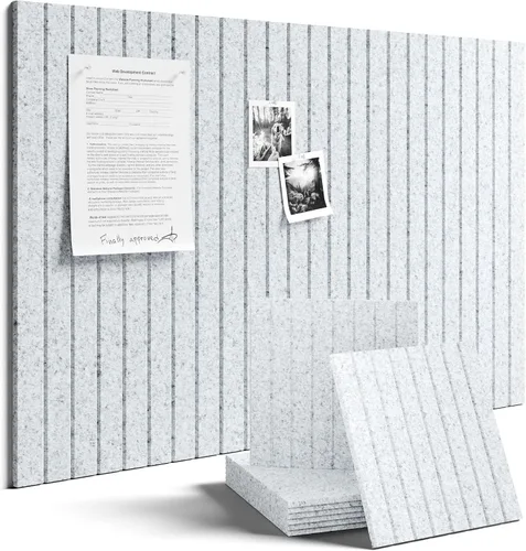 Miniatura 39 de Tablero de anuncios de fieltro grande de 36 x 24 pulgadas, alternativa al tablero de corcho – Paquete de 6 con 40 pestañas adhesivas extraíbles