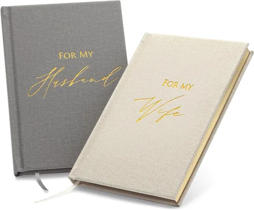 Miniatura 9 de MUUJEE Libros de Votos de Tapa Dura (Juego de 2) - Libros de Ceremonia de Boda con Folio y Grabado en Relieve para Renovación de Votos y Discursos