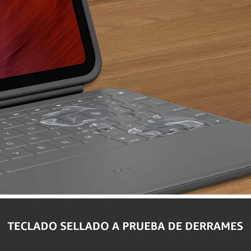 Miniatura 3 de Logitech Funda de teclado tipo folio resistente para iPad (10ª generación y A16) con conector inteligente y teclado duradero a prueba de derrames