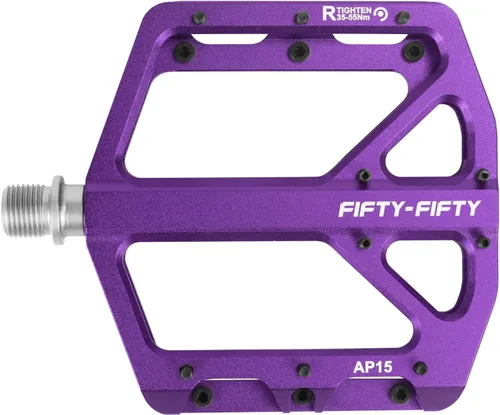 Miniatura 10 de FIFTY-FIFTY Pedales de bicicleta de montaña, pedales planos antideslizantes y de aleación de aluminio, rodamiento sellado de 9/16 pulgadas