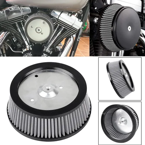 Miniatura 2 de Filtro de aire de repuesto gris Sucker para Harley Big Twin 1999-2017, Dyna 1999-2017, Softail 2000-2015, Road King FLHR 1999-2007