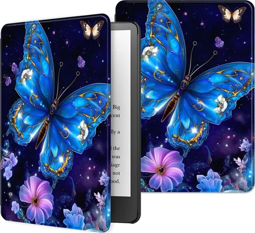 Miniatura 76 de Funda para Kindle básico de 6 pulgadas (11.ª generación), múltiples ángulos, piel sintética, delgada, con función de encendido y apagado automático
