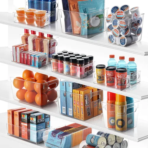 Miniatura 7 de Organización y almacenamiento de despensa – Contenedores organizadores de refrigerador – Contenedores organizadores apilables transparentes