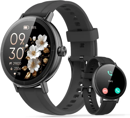 Reloj inteligente para mujeres, rastreador de actividad física HD de 1.27" pulgadas con llamadas Bluetooth (respuesta y realizar), reloj inteligente