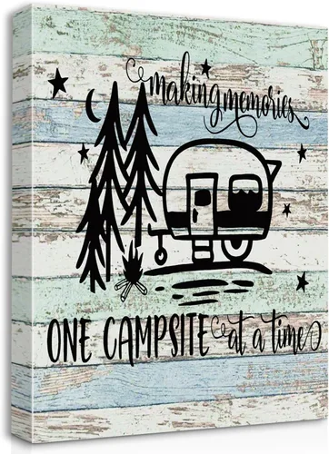 Miniatura 11 de Let The Adventure Begin - Lienzo decorativo para pared, enmarcado para sala de caravana, baño, decoración de remolques, 11 x 14 pulgadas, regalos