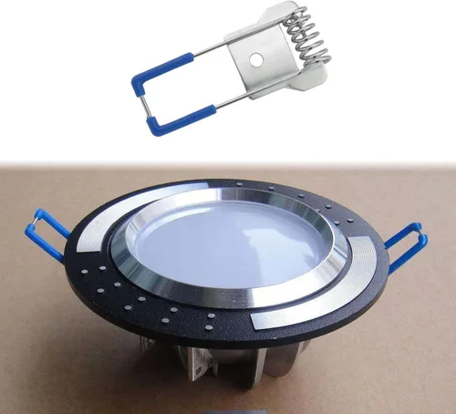 Miniatura 4 de 10 unids downlight panel lámpara resorte clip 0.709x0.984 in diodo emisor de luz empotrado accesorios de iluminación para lámpara de techo