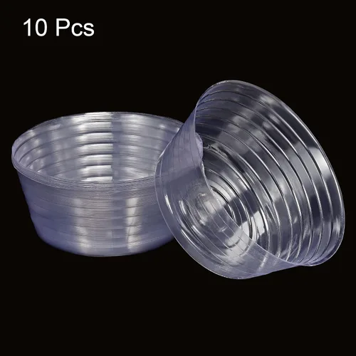 Miniatura 3 de MECCANIXITY - Platillo para maceta de 8 pulgadas, bandeja de goteo redonda de plástico transparente para flores, para interior y exterior, paquete