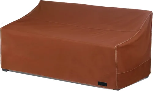 Miniatura 10 de NettyPro Funda para Sofá Loveseat de Patio Impermeable de Servicio Pesado para Muebles de Exterior Sofá de 2 Plazas, 54" An x 32" Pr x 35" Al, Marrón