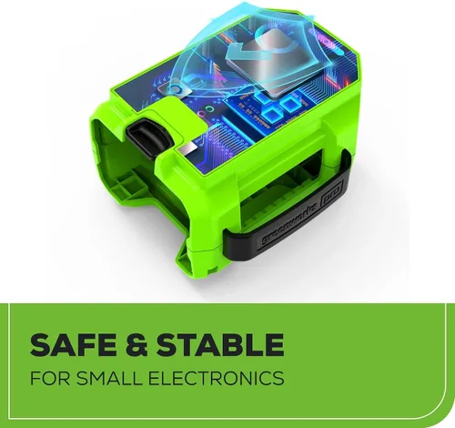 Miniatura 10 de Greenworks Inversor de corriente Pro de 80 V (300 vatios), 120 V CA, para cargar dispositivos electrónicos pequeños, teléfonos inteligentes