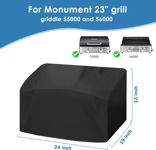 Miniatura 2 de Cubierta de parrilla para parrilla Monument de 24 pulgadas 55000 y 56000, 24 pulgadas resistente e impermeable, cubierta de parrilla de mesa