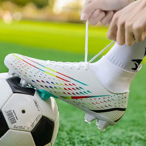 Miniatura 6 de Niber Zapatos deportivos de fútbol para niños y hombres, tenis de fútbol para equipo de fútbol, ligeros, para correr, al aire libre, cómodos