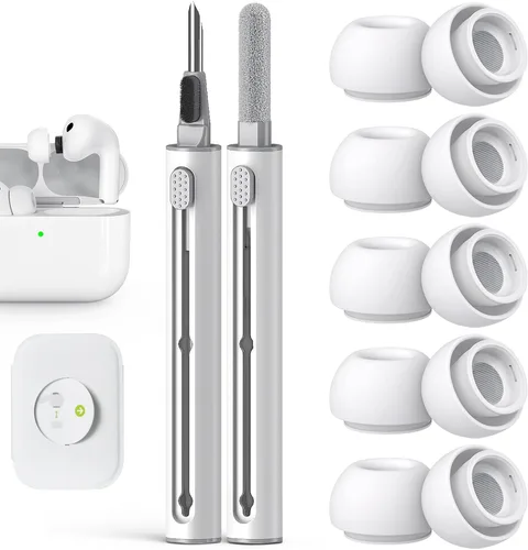 Miniatura 37 de Pohgelan Compatible con AirPods Pro de 2ª/1ª Generación Puntas de Repuesto para Auriculares, con Orificio de Reducción de Ruido y Pantalla