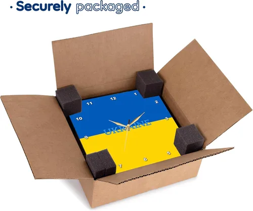 Miniatura 7 de 3dRose Flag of Ukraine of Blue and Yellow 10x10 Wall Clock