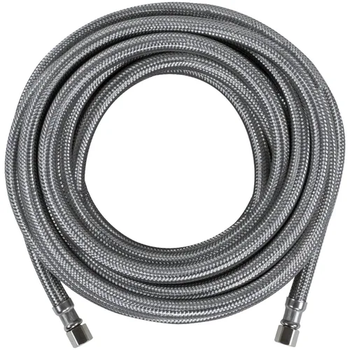 Certified Appliance Accessories Línea de agua para máquina de hielo, 25 pies, núcleo de PVC con acero inoxidable trenzado de alta calidad