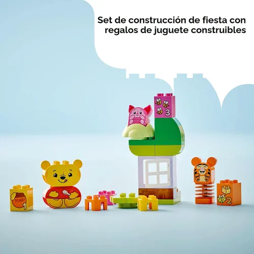 Miniatura 4 de LEGO DUPLO Disney Juego de Construcción de la Fiesta de Cumpleaños de Winnie The Pooh – Juguete para bebés de 18 meses en adelante – Juguetes