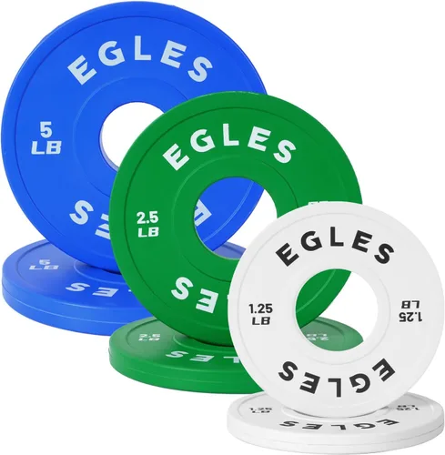 Miniatura 14 de Egles Juego de Placas de Cambio 1.25LB, 2.5LB, 5LB - Placas de Peso Recubiertas de Goma en Pares, Placas Bumper Olímpicas, Codificadas por
