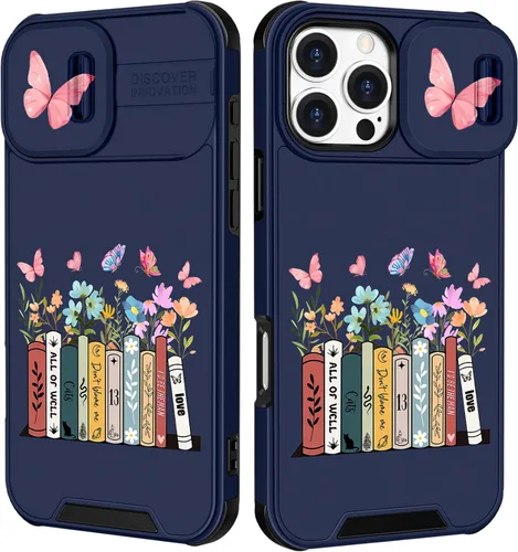 Miniatura 16 de Funermei Funda 2 en 1 para iPhone 13/iPhone 14 para mujeres, linda funda de teléfono con calavera para niñas, diseño de esqueleto gótico, divertido
