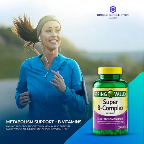 Miniatura 2 de Complejo súper vitamina B – 250 tabletas, vitaminas del complejo B, complejo B, folato de biotina B12 B6, suplemento diario de vitaminas B