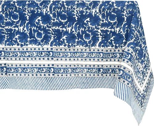 Miniatura 87 de ATOSII Mantel 100% algodón, Amara, floral, hecho a mano, rectangular, de lino, para cocina, comedor, fiestas, bodas, exteriores, picnics, Pascua