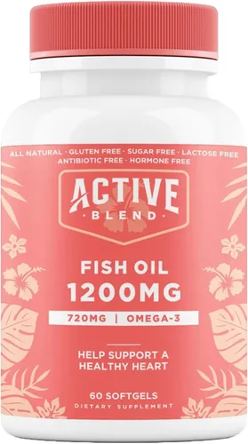 Aceite de pescado omega-3 – 1250 mg de triple fuerza con 690 mg de EPA y 260 mg de DHA – capturado en la naturaleza, sin regusto a pescado – 60