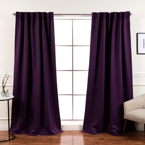 Miniatura 31 de Best Home Fashion Paneles de Cortinas Opacas Premium - Tratamiento de Ventana con Aislamiento Térmico Sólido Cortinas Opacas para Dormitorio