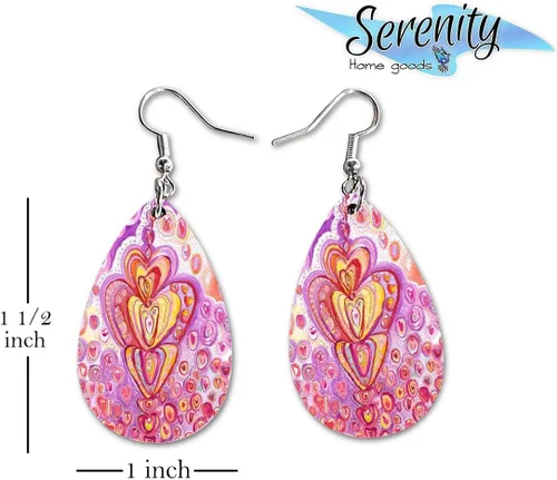 Miniatura 42 de Maureen Claffy Artist Collection Compassion Teardrop Dangle Earrings Set Cute Girls Womens Jewelry Earings Holiday Gifts Summer Decorations