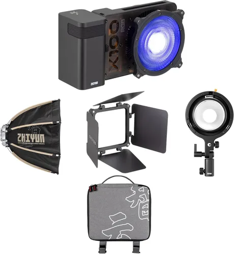 Miniatura 13 de Zhiyun X100 PRO - Luz de fotografía bicolor de 100 W, CRI 95+, TLCI 97+, temperatura de color 2700K-6500K, compatible con Bluetooth y control