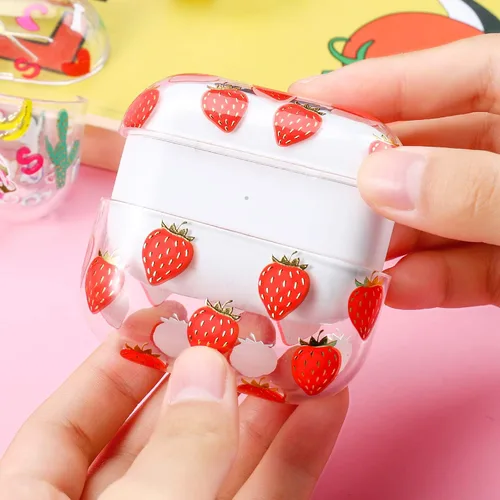 Miniatura 5 de AKABEILA Funda compatible con Apple Airpods Pro para mujer, transparente con diseños, policarbonato duro, a prueba de golpes [LED frontal visible]