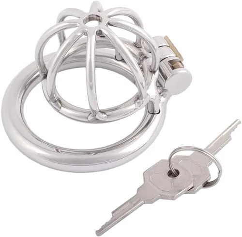 Miniatura 8 de TERNENCE Dispositivo de castidad masculina de metal, pequeño, acero inoxidable 304, cómodo, jaula para adultos, juguete sexual D240