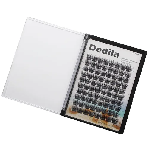 Miniatura 6 de Extensiones de pestañas postizas 3D con bandeja grande, aspecto natural, base fina, tallo ancho, pestañas postizas ligeras, de 0.315-0.709 in a