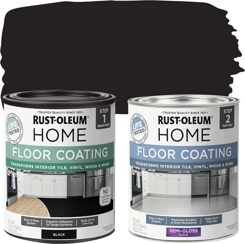Miniatura 19 de Rust-Oleum 367592 - Kit de revestimiento de suelo para interiores del hogar, gris envejecido mate