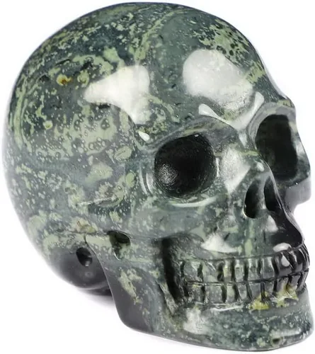 Miniatura 6 de Skullis 2.0 "kambaba jaspe cristal tallado cráneo de cristal. escultura de arte fino de piedras preciosas talladas a mano.3