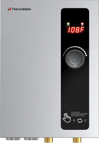 Miniatura 9 de Calentador de agua sin tanque eléctrico 120V, ThermoMate 3500W pequeño bajo demanda, calentador de agua caliente instantáneo con pantalla