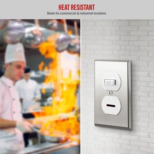 Miniatura 6 de ENERLITES Placa de pared de metal dúplex para receptáculos, cubierta de salida de acero inoxidable, resistente a la corrosión, tamaño de 1 banda
