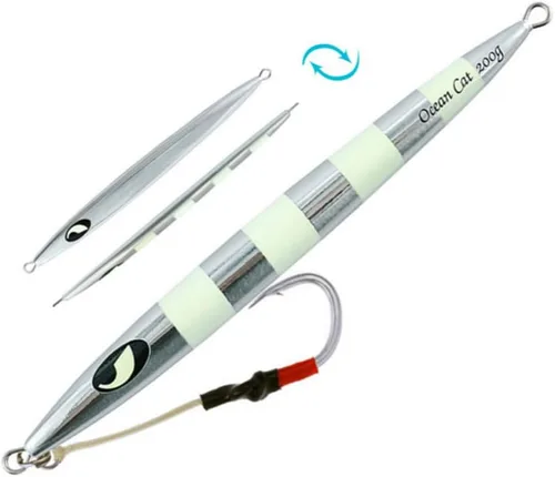 Miniatura 25 de OCEAN CAT Jigs de pesca de agua salada en alta mar Jigging de velocidad de lanzamiento lento señuelos vertical Jigging vertical Plantilla de otoño