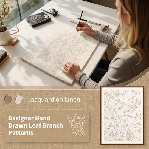 Miniatura 4 de BGment Cortinas de lino beige para dormitorio de 63 pulgadas de largo, cortinas de ventana con ojales y ojales para ventana de sala de estar, 2