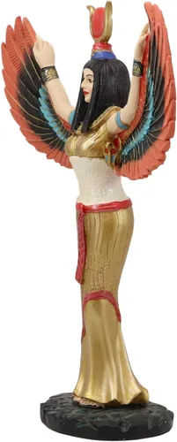 Miniatura 3 de Ebros Gift Diosa egipcia Isis Ra con alas abiertas, 12 pulgadas de alto, Deidad de la maternidad, sabiduría mágica y naturaleza, escultura